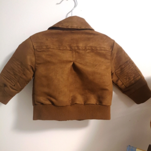 Oshkosh B gosh faux suede brown jacket - Picture 2 of 6